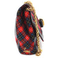 Christian Louboutin Checkered Sweet Charity Shoulder Bag in Canvas/Leather, Red