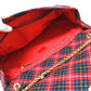 Christian Louboutin Checkered Sweet Charity Shoulder Bag in Canvas/Leather, Red