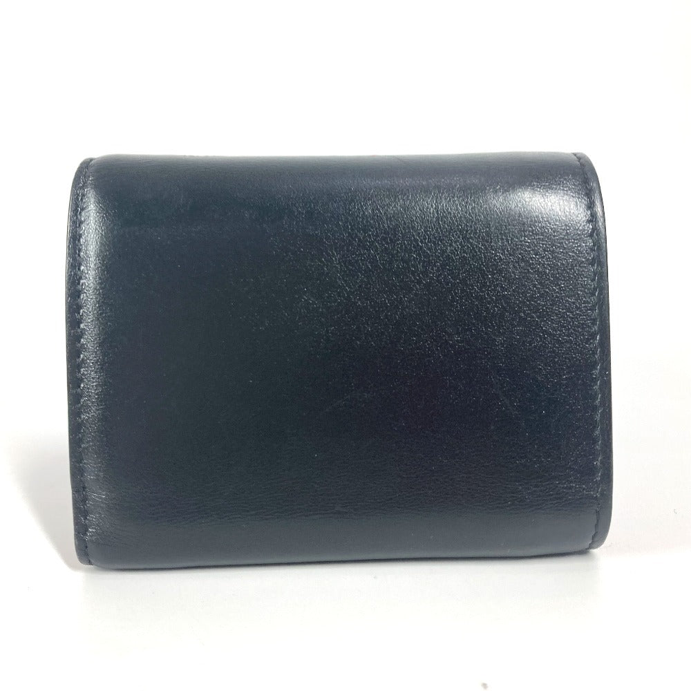 Christian Louboutin 1205105 Rubigaga Compact Wallet, Tri-fold Leather, Women's, Black