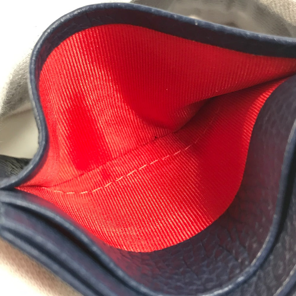 Christian Louboutin CLロゴ 名刺入れ パスケース カードケース レザー メンズ ネイビー