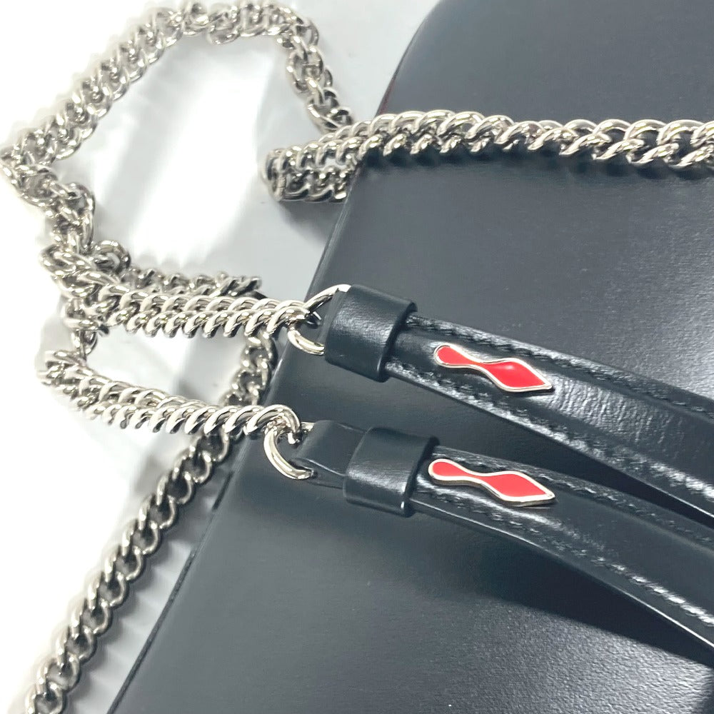 Christian Louboutin スパンコール ロゴ MARIE JANE バックパック カバン チェーン リュックサック レザー レディース ブラック - brandshop-reference