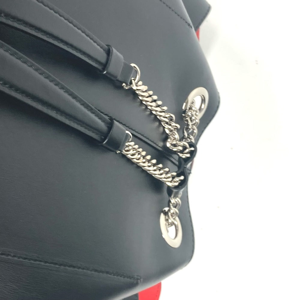 Christian Louboutin スパンコール ロゴ MARIE JANE バックパック カバン チェーン リュックサック レザー レディース ブラック - brandshop-reference
