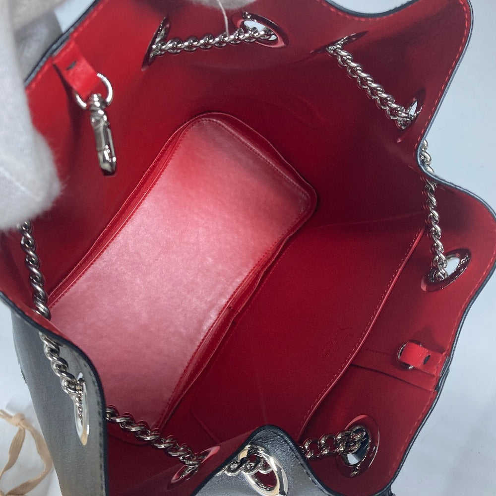 Christian Louboutin スパンコール ロゴ MARIE JANE バックパック カバン チェーン リュックサック レザー レディース ブラック - brandshop-reference