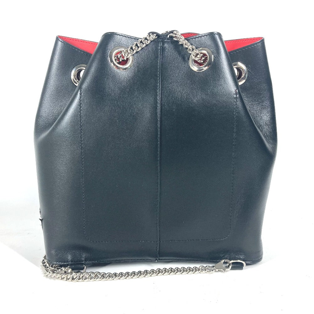 Christian Louboutin スパンコール ロゴ MARIE JANE バックパック カバン チェーン リュックサック レザー レディース ブラック - brandshop-reference
