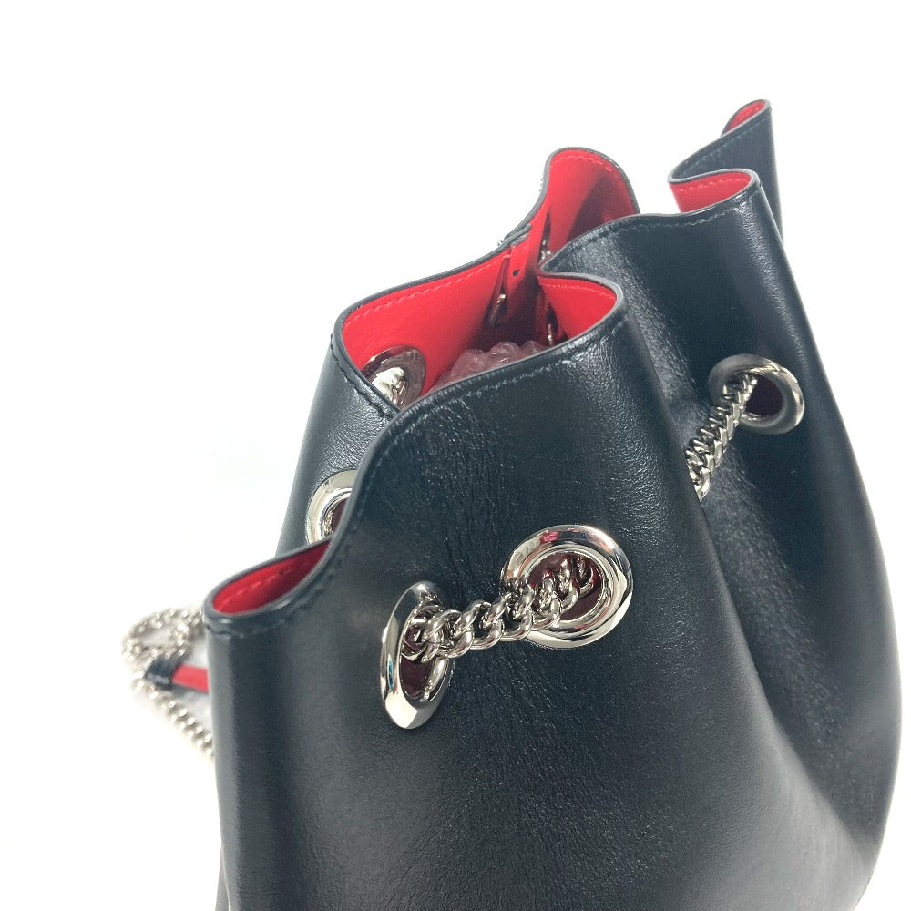 Christian Louboutin スパンコール ロゴ MARIE JANE バックパック カバン チェーン リュックサック レザー レディース ブラック - brandshop-reference