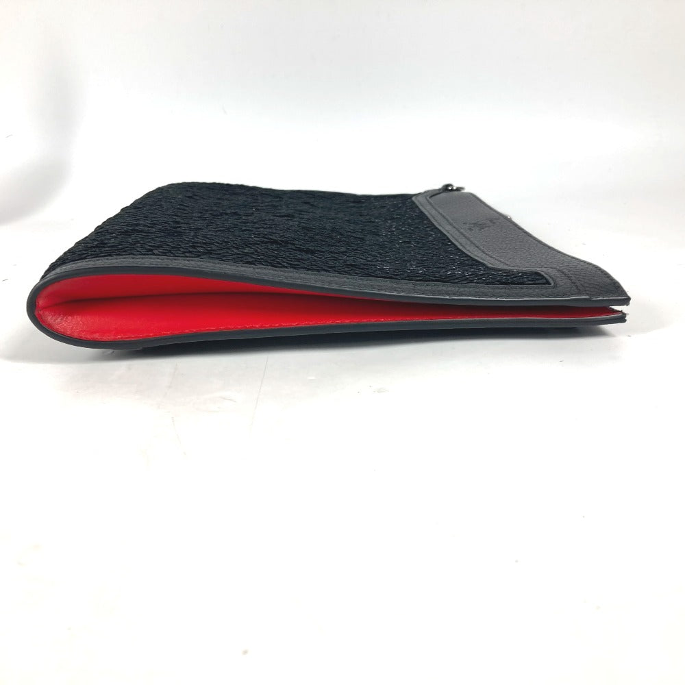 Christian Louboutin SKY スカイ スパンコール 2WAYバッグ クラッチバッグ 斜め掛け ショルダーバッグ レザー ユニセックス ブラック