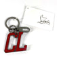Christian Louboutin 3225169 CLロゴ バッグチャーム キーホルダー メタル ユニセックス レッド