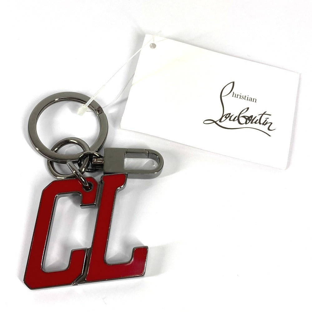 Christian Louboutin 3225169 CLロゴ バッグチャーム キーホルダー メタル ユニセックス レッド