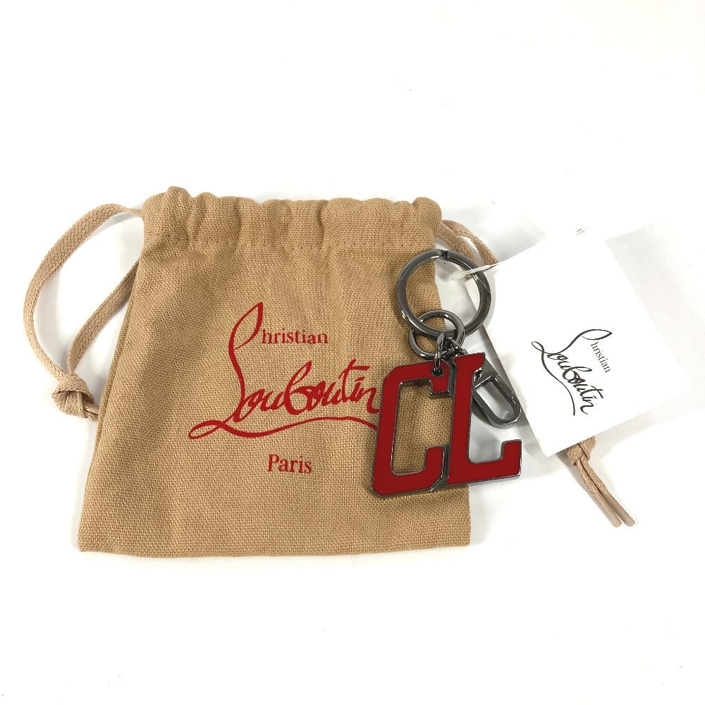 Christian Louboutin 3225169 CLロゴ バッグチャーム キーホルダー メタル ユニセックス レッド