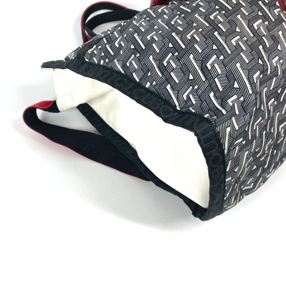 Christian Louboutin ロゴ 2WAYバッグ ハンドバッグ トートバッグ カバン ショルダーバッグ ナイロン ユニセックス レッド