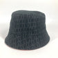Christian Louboutin Logo CL Bucket Hat, Bob Hat, Cotton, Women's, Black