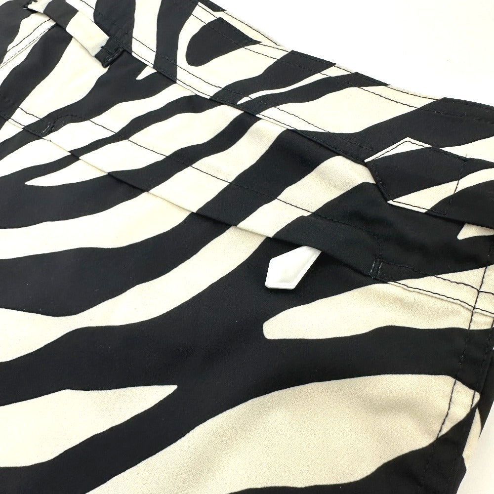 TOM FORD Men's White Zebra Swim Shorts with Pockets, Polyester Fabric