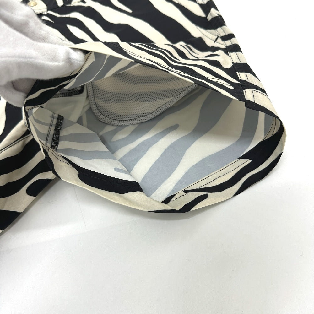 TOM FORD Men's White Zebra Swim Shorts with Pockets, Polyester Fabric