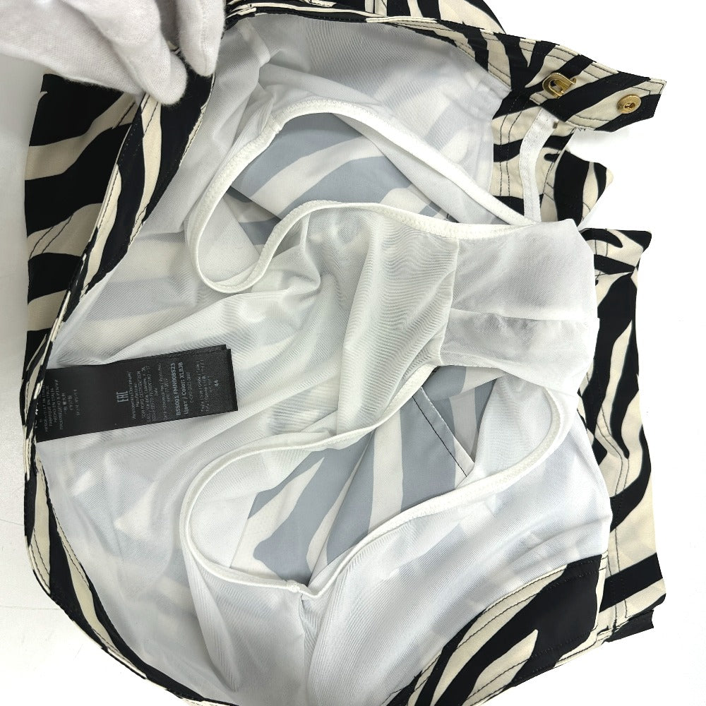 TOM FORD Men's White Zebra Swim Shorts with Pockets, Polyester Fabric