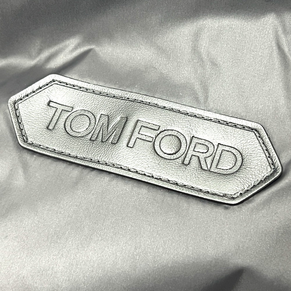TOM FORD OJD001 FMN023F23 Men's Long Sleeve Down Jacket with Hood, Polyester, Black