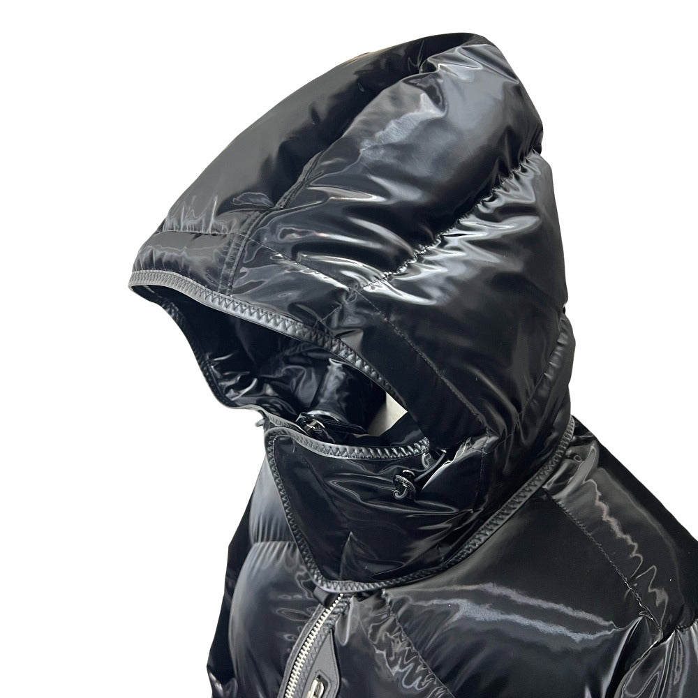 TOM FORD OJD001 FMN023F23 Men's Long Sleeve Down Jacket with Hood, Polyester, Black