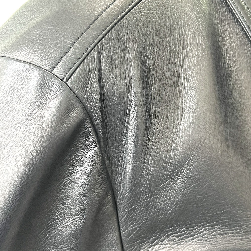 TOM FORD BA408 TFL968 Zip-Up Blouson Outerwear Rider's Jacket in Lambskin Leather, Black, Men's