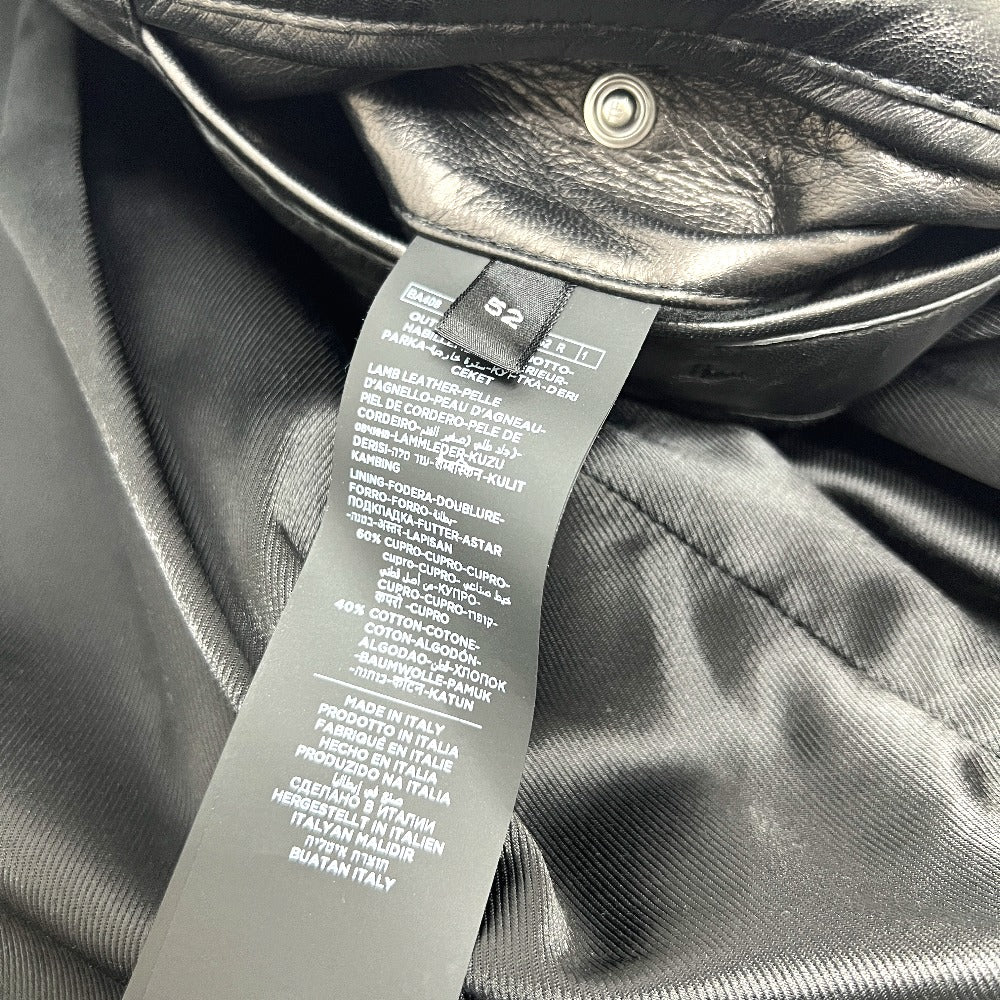 TOM FORD BA408 TFL968 Zip-Up Blouson Outerwear Rider's Jacket in Lambskin Leather, Black, Men's