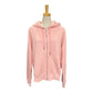 TOM FORD Men's Pink Long Sleeve Hooded Zip-Up Hoodie, Cotton
