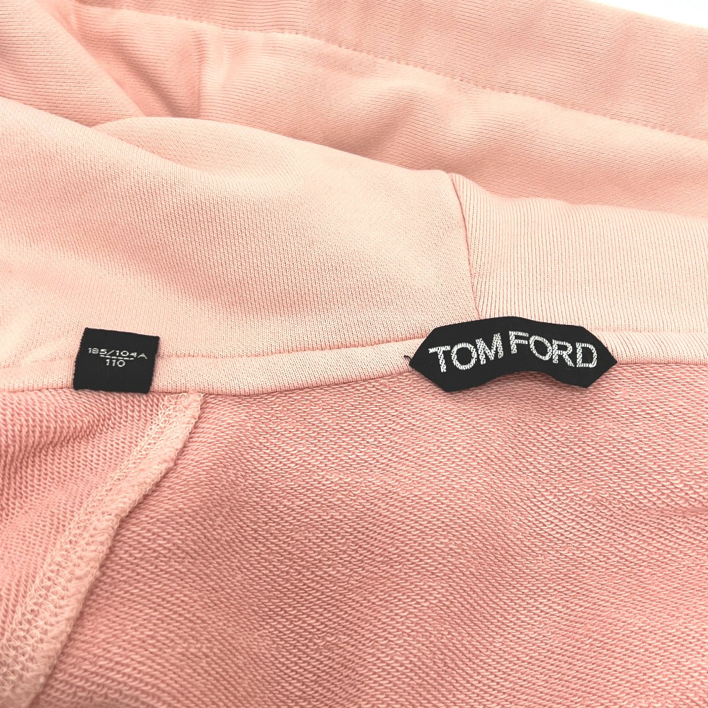 TOM FORD Men's Pink Long Sleeve Hooded Zip-Up Hoodie, Cotton