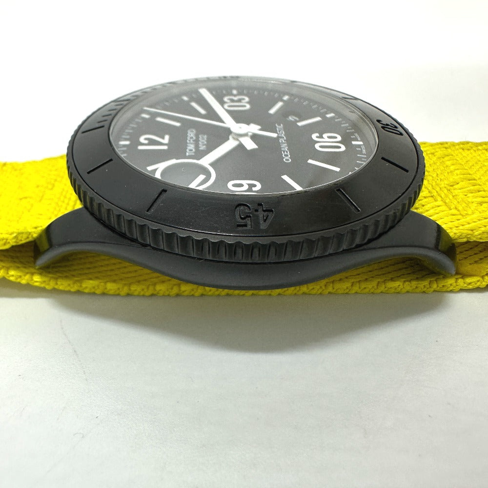 TOM FORD No.002 Ocean Plastic Sports Timepiece Automatic Wristwatch SS Black Used