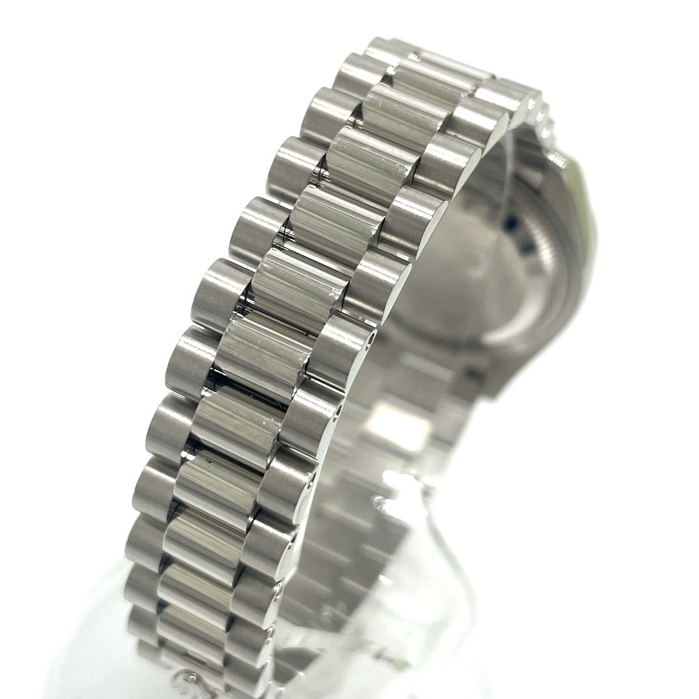 ROLEX 279166 Oyster Perpetual Datejust Automatic Ice Blue Roman Dial Diamond Watch Pt950 Women's Silver