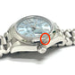 ROLEX 279166 Oyster Perpetual Datejust Automatic Ice Blue Roman Dial Diamond Watch Pt950 Women's Silver
