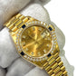 ROLEX 69088 デイトジャスト K18無垢 10Pダイヤ ベゼル ダイヤモンド×サファイア 自動巻き 腕時計 K18YG レディース ゴールド