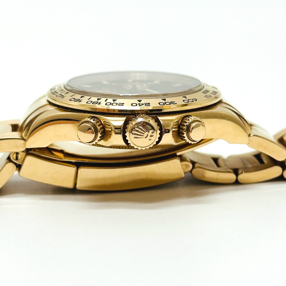ROLEX 116505 Daytona Chronograph Automatic Random Black Dial Wristwatch K18RG Pink Gold Gold Used