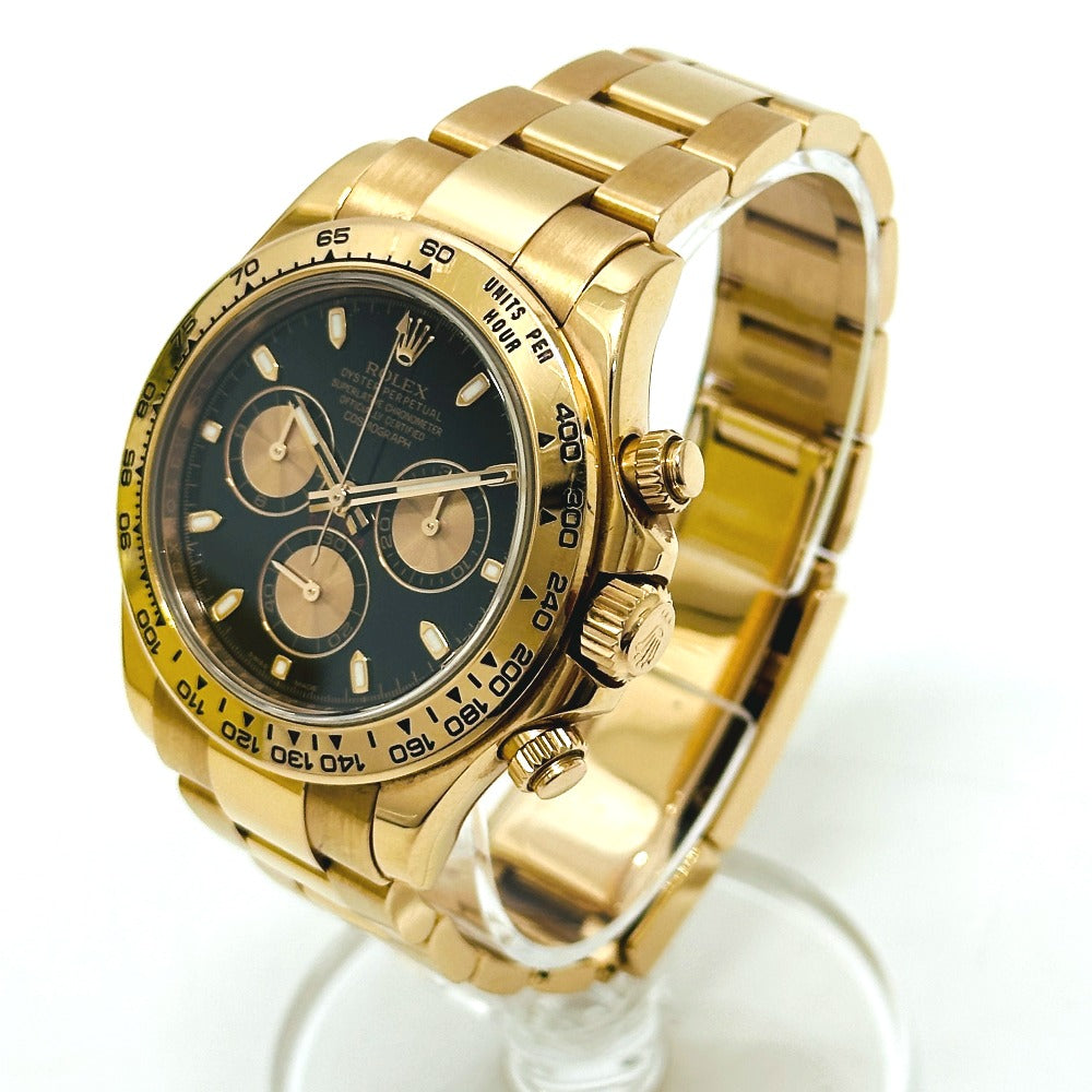 ROLEX 116505 Daytona Chronograph Automatic Random Black Dial Wristwatch K18RG Pink Gold Gold Used