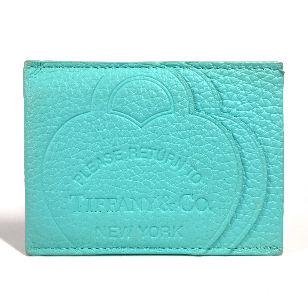 TIFFANY&Co. リターントゥティファニー ハート 名刺入れ パスケース カードケース レザー レディース ブルー