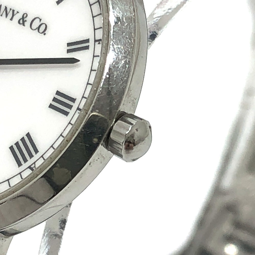 TIFFANY&Co. Ｍ1510 クラシック クォーツ ラウンド 2針 アナログ 腕時計 SS レディース シルバー