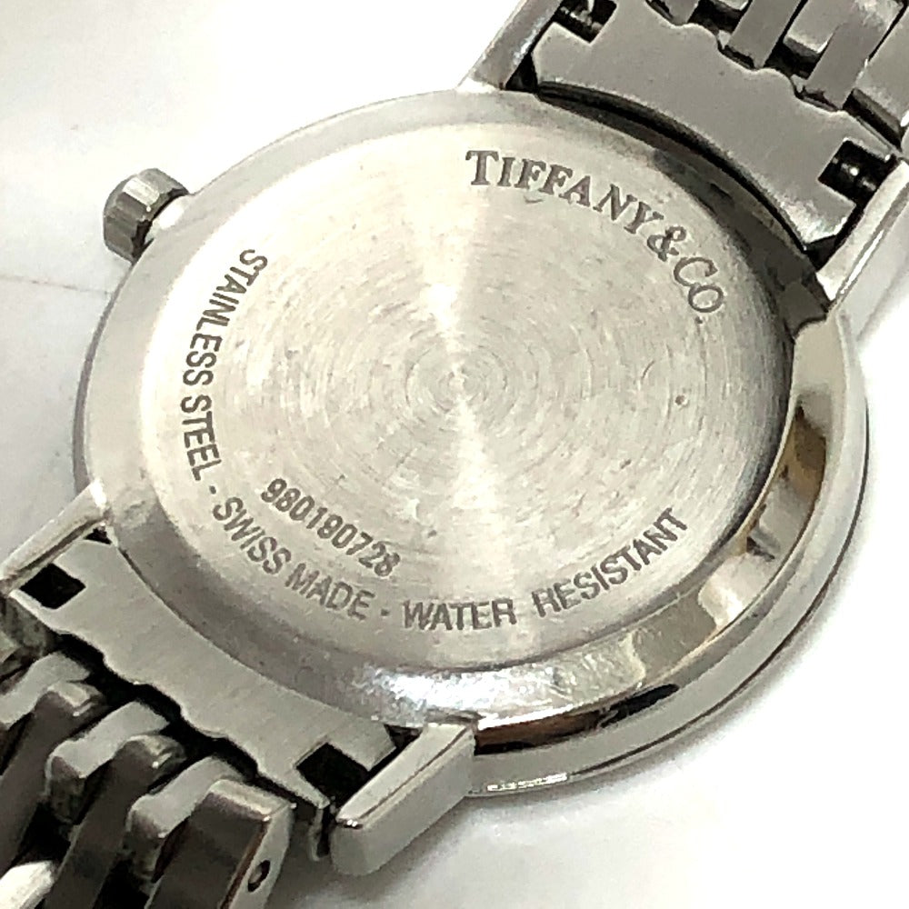 TIFFANY&Co. Ｍ1510 クラシック クォーツ ラウンド 2針 アナログ 腕時計 SS レディース シルバー
