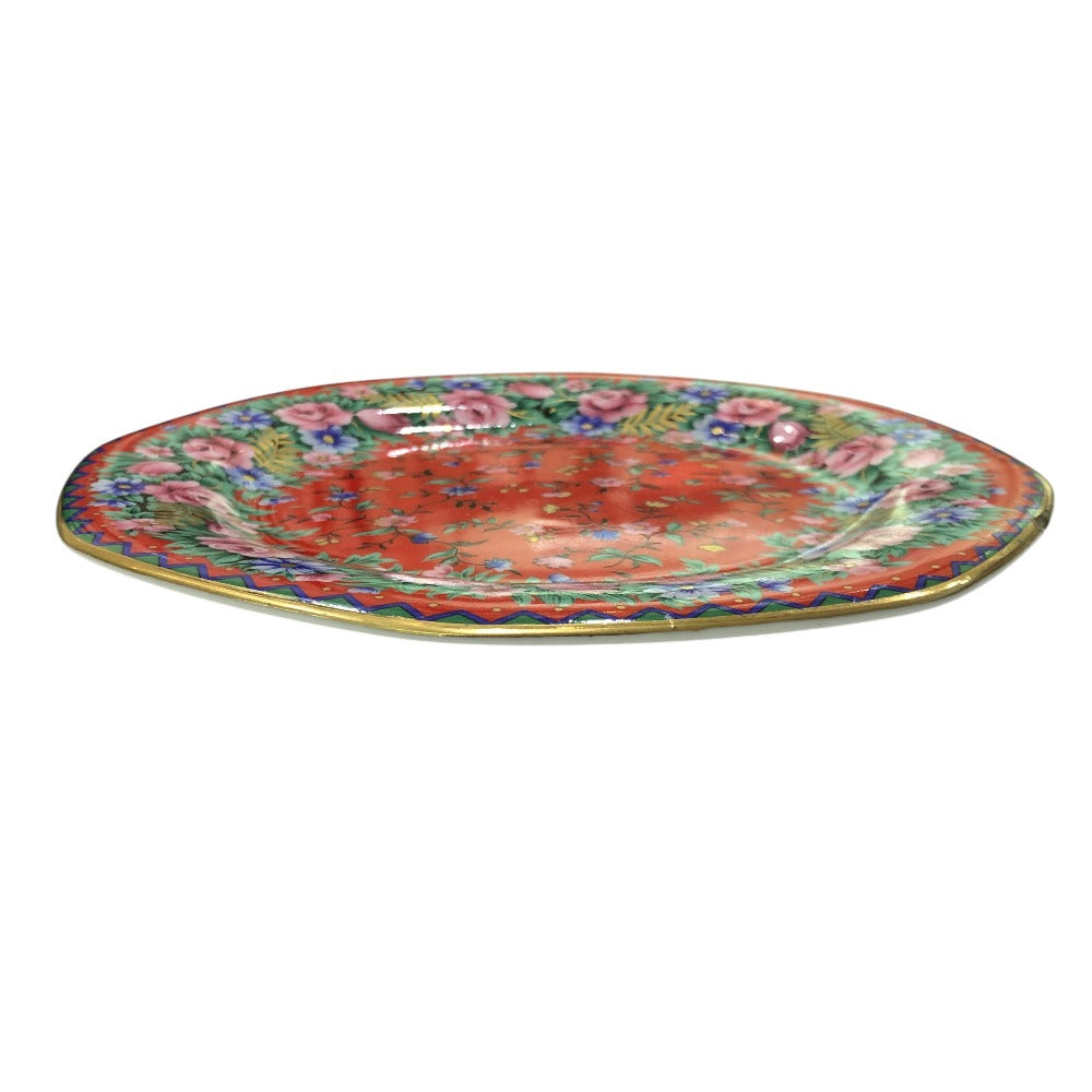KENZO Floral Aito Vintage Home Kitchenware Dish Plate Ceramic Unisex Red