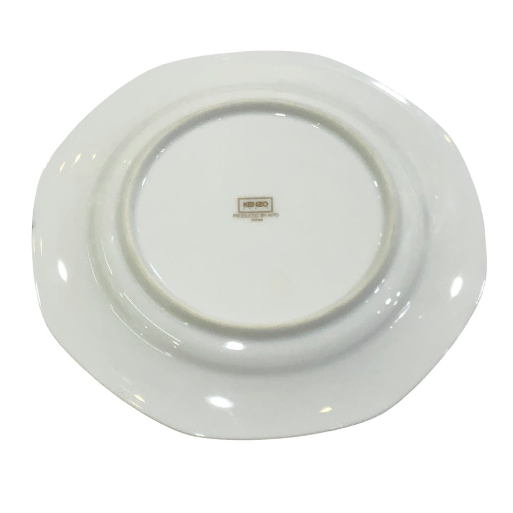 KENZO Floral Aito Vintage Home Kitchenware Dish Plate Ceramic Unisex Red