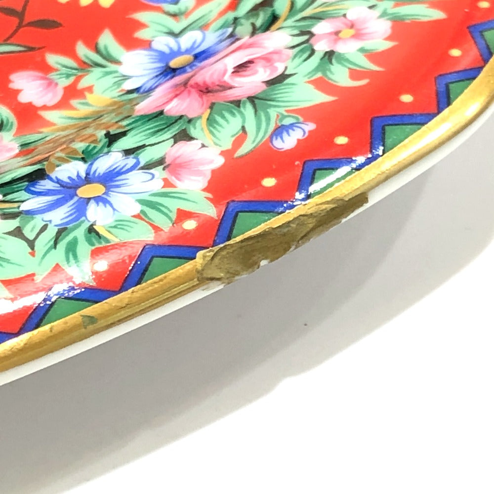 KENZO Floral Aito Vintage Home Kitchenware Dish Plate Ceramic Unisex Red
