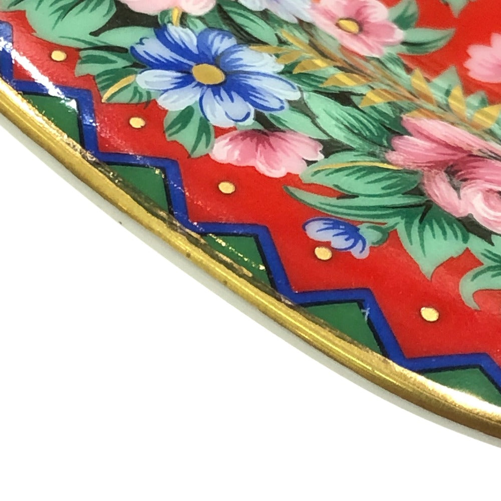 KENZO Floral Aito Vintage Home Kitchenware Dish Plate Ceramic Unisex Red