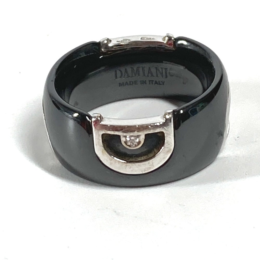 Damiani 1PD D Icon Ring with Diamond, Ceramic, Men's, Black