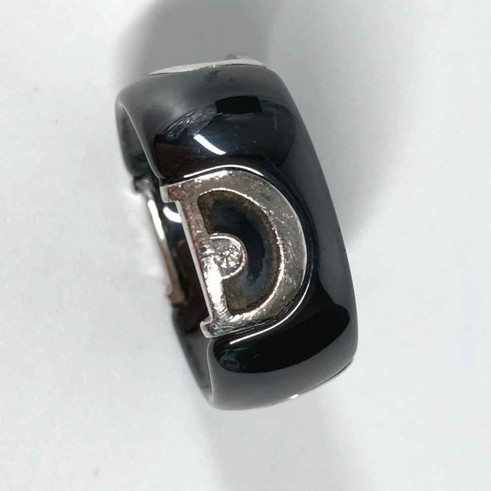 Damiani 1PD D Icon Ring with Diamond, Ceramic, Men's, Black
