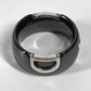 Damiani 1PD D Icon Ring with Diamond, Ceramic, Men's, Black