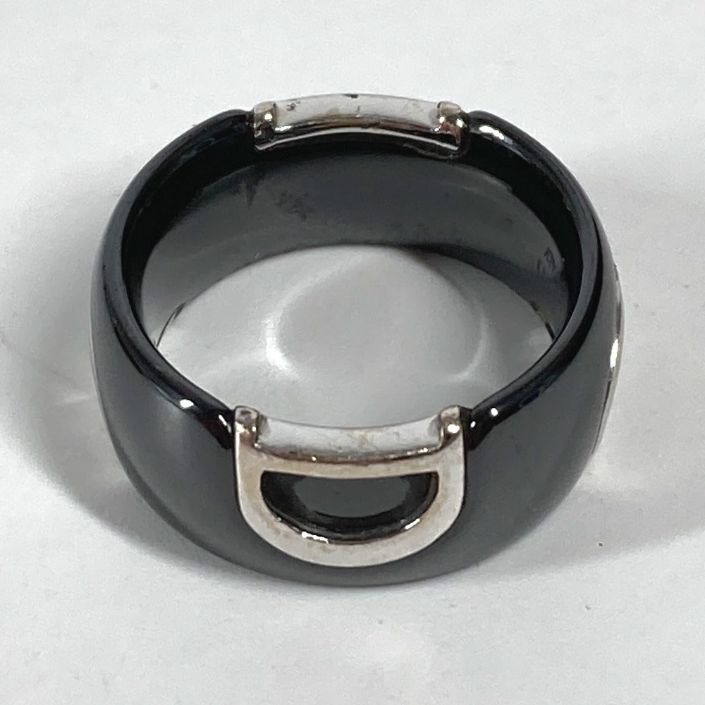Damiani 1PD D Icon Ring with Diamond, Ceramic, Men's, Black