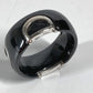 Damiani 1PD D Icon Ring with Diamond, Ceramic, Men's, Black