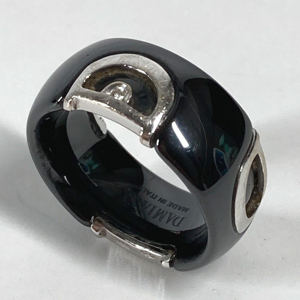 Damiani 1PD D Icon Ring with Diamond, Ceramic, Men's, Black