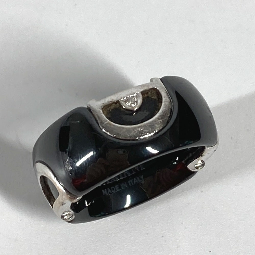 Damiani 1PD D Icon Ring with Diamond, Ceramic, Men's, Black