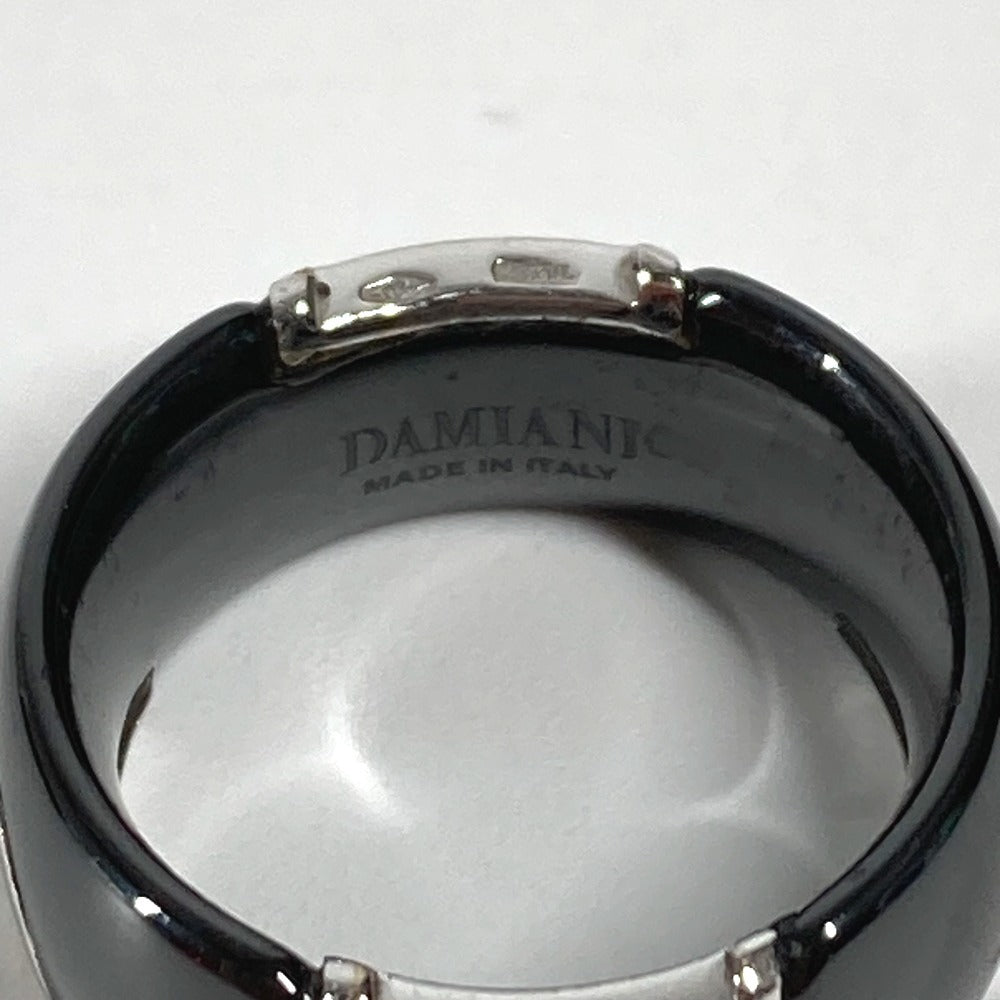 Damiani 1PD D Icon Ring with Diamond, Ceramic, Men's, Black