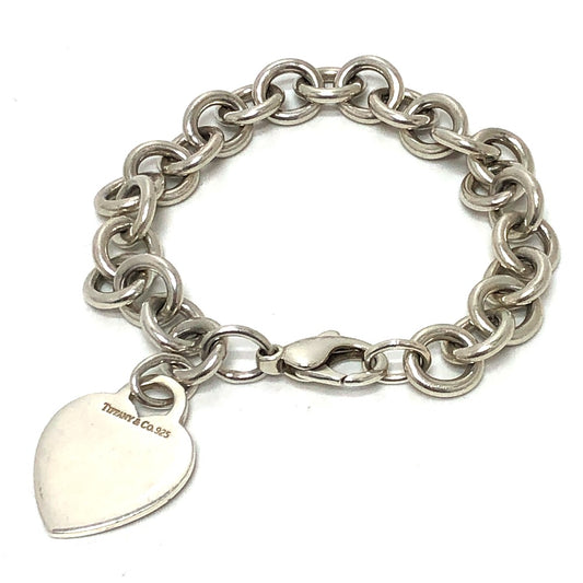 TIFFANY&Co. リターントゥ ハートタグ アクセサリー チェーン ジュエリー バングル ブレスレット SV925 レディース シルバー