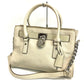 Michael Kors Hamilton Satchel Chain Tote Bag, Shoulder Bag, 2-Way Bag, Leather Tote Bag, Women's, Off-White
