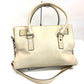 Michael Kors Hamilton Satchel Chain Tote Bag, Shoulder Bag, 2-Way Bag, Leather Tote Bag, Women's, Off-White