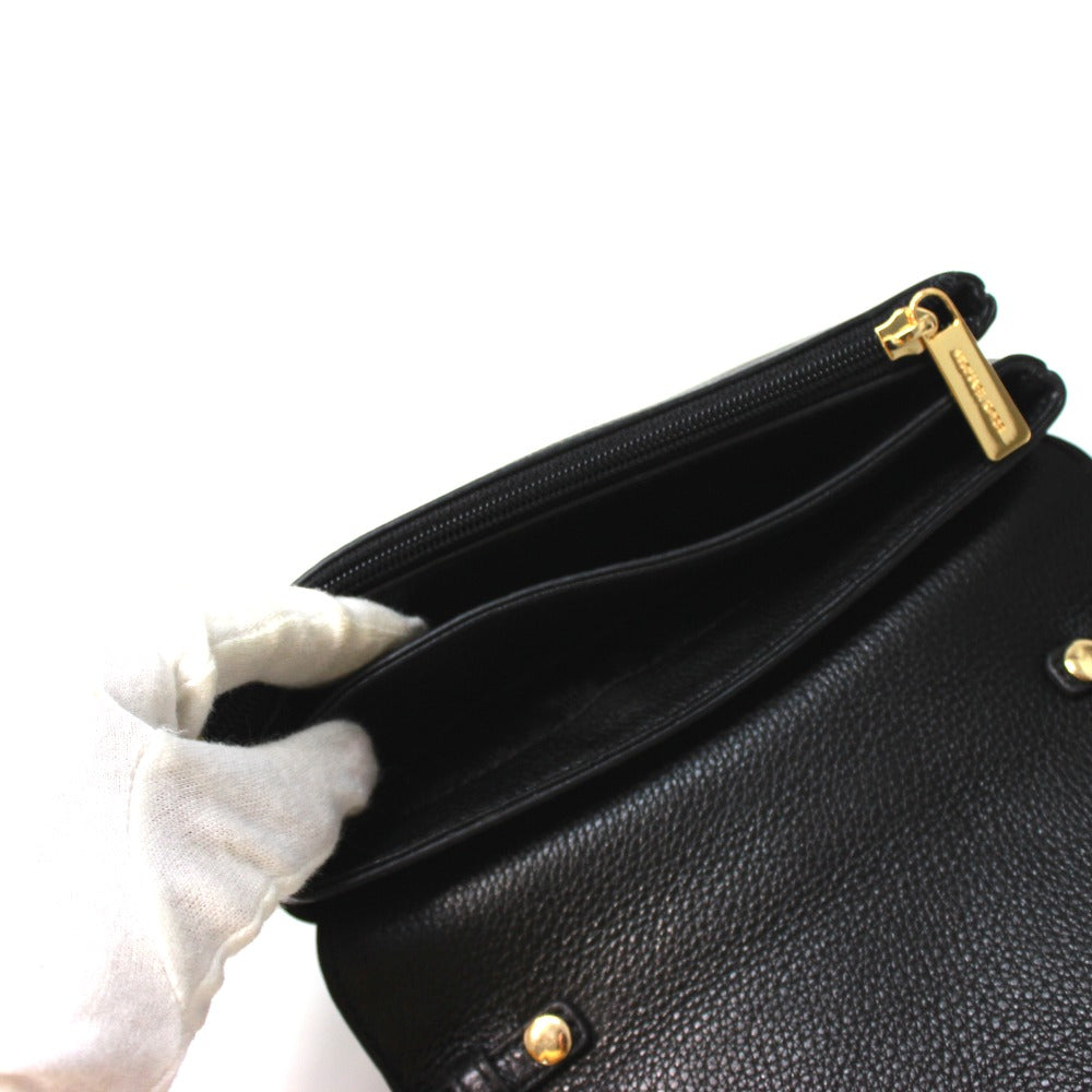 Michael Kors pochette shoulder bag, men's and women's leather shoulder bag, black