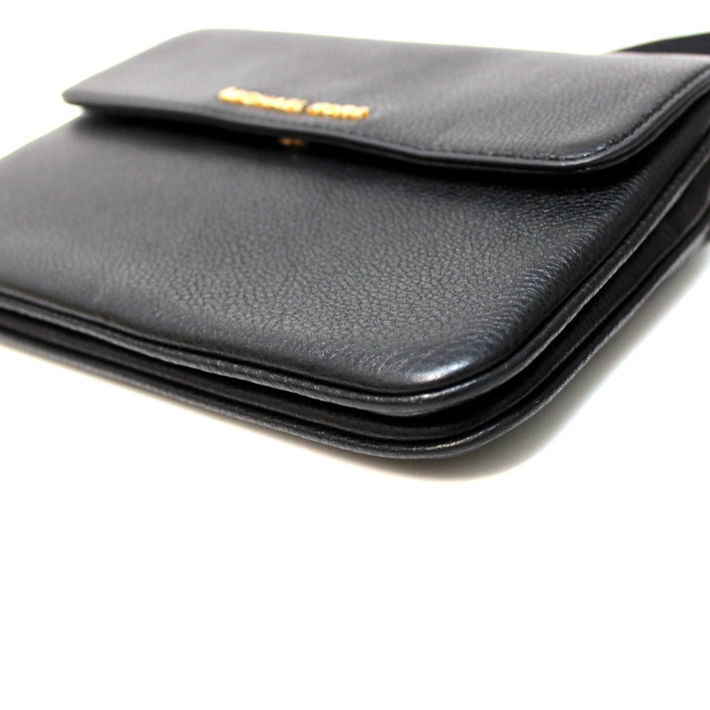 Michael Kors pochette shoulder bag, men's and women's leather shoulder bag, black